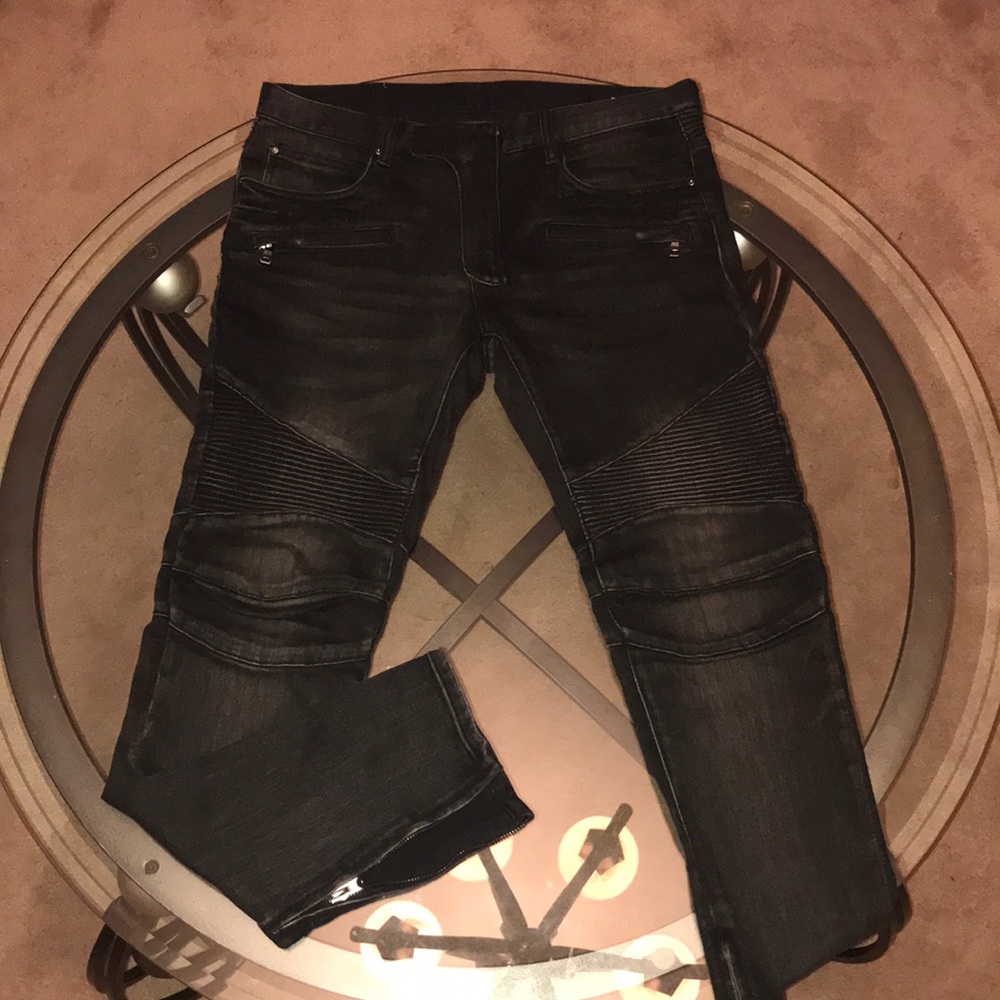 mnml Biker Denim- Black/Grey